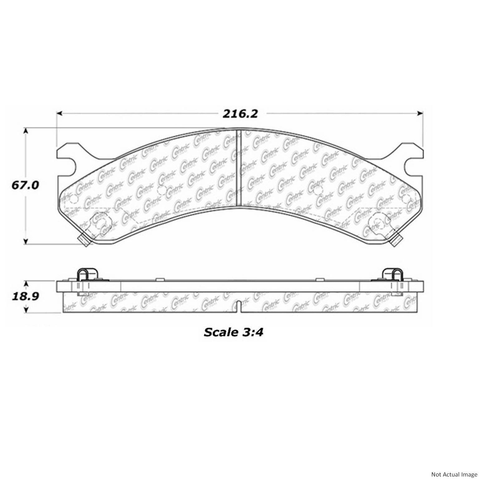 C-Tek Ceramic Brake Pads with Shims  top view frsport 103.09090