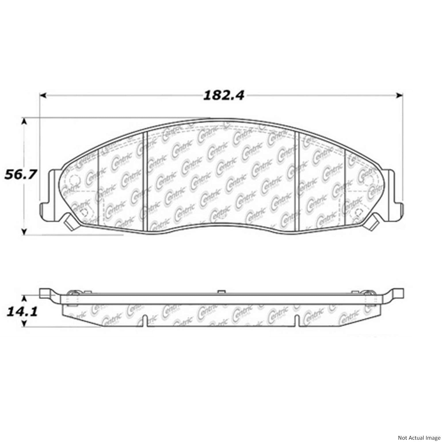 C-Tek Ceramic Brake Pads with Shims  top view frsport 103.09210