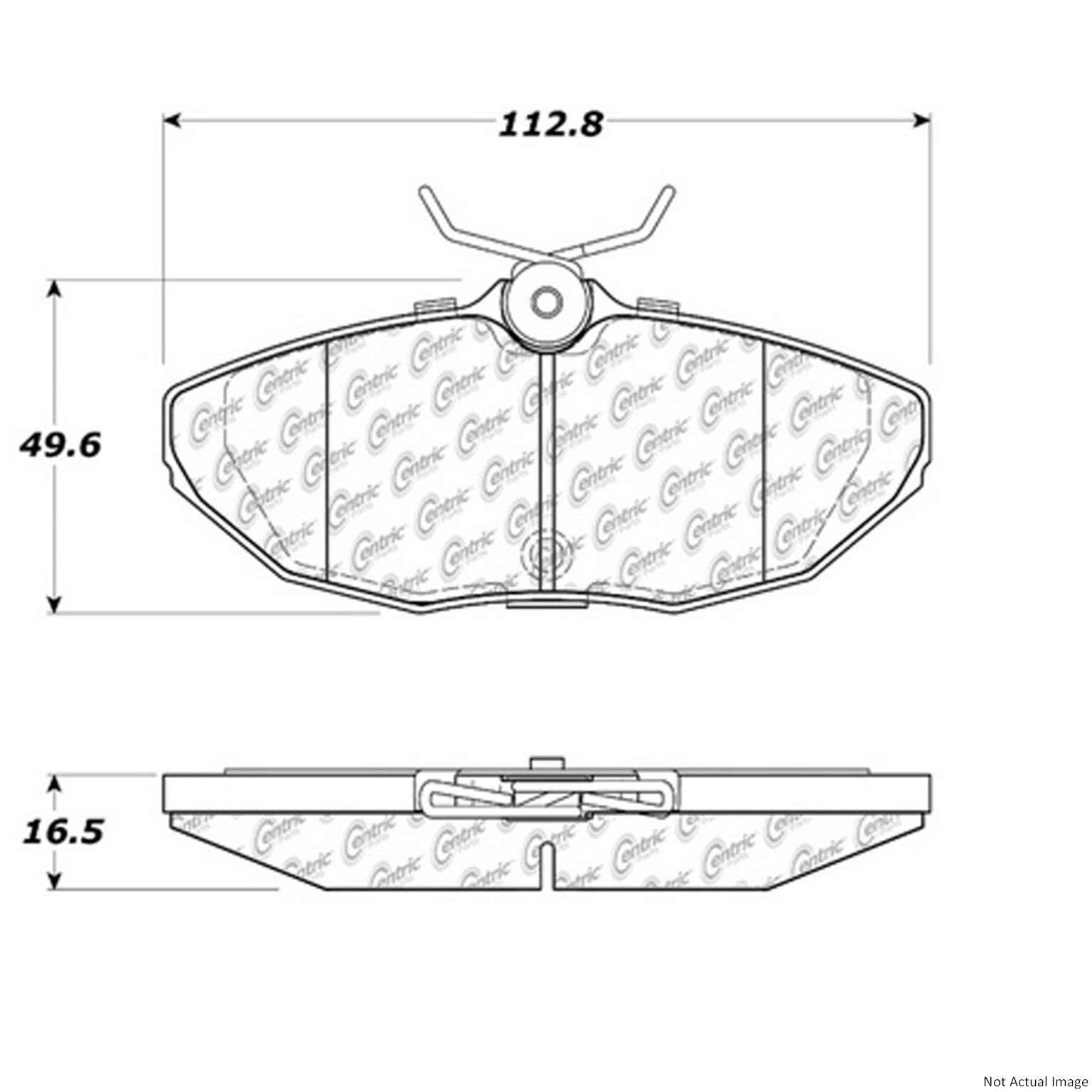 C-Tek Ceramic Brake Pads with Shims  top view frsport 103.09440