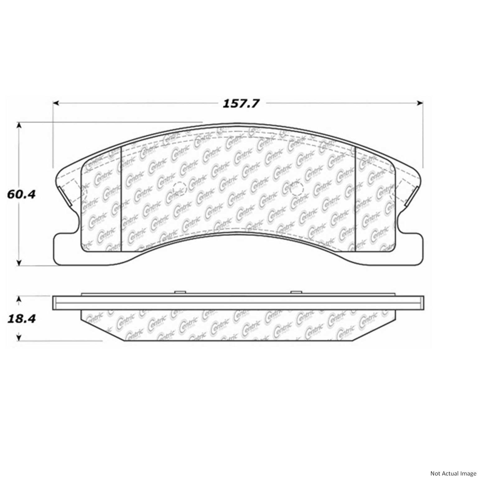 C-Tek Ceramic Brake Pads with Shims  top view frsport 103.09450