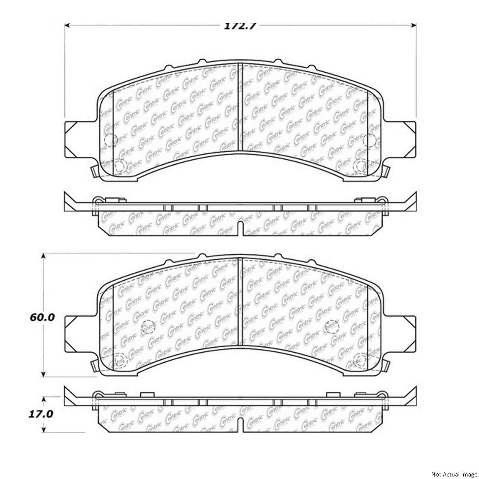 C-Tek Ceramic Brake Pads with Shims  top view frsport 103.09741