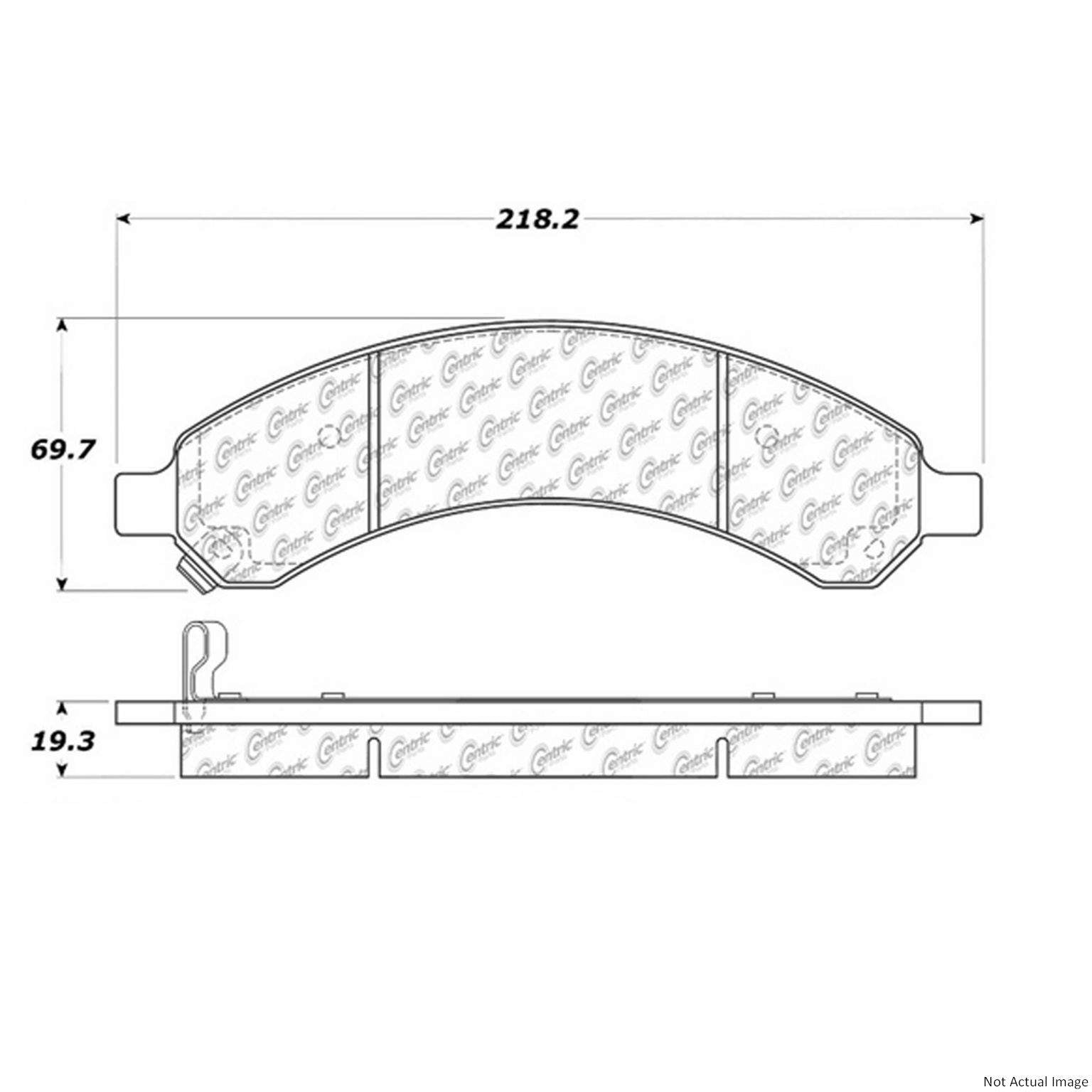 C-Tek Ceramic Brake Pads with Shims  top view frsport 103.09890