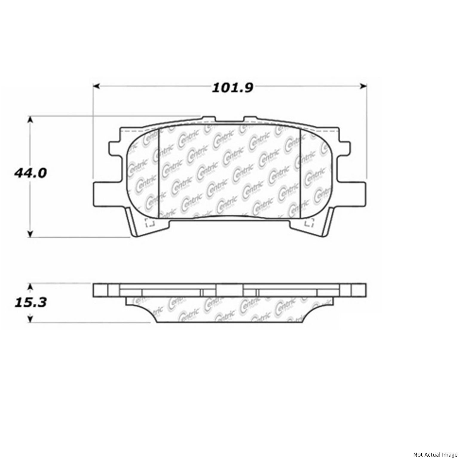 C-Tek Ceramic Brake Pads with Shims  top view frsport 103.09960