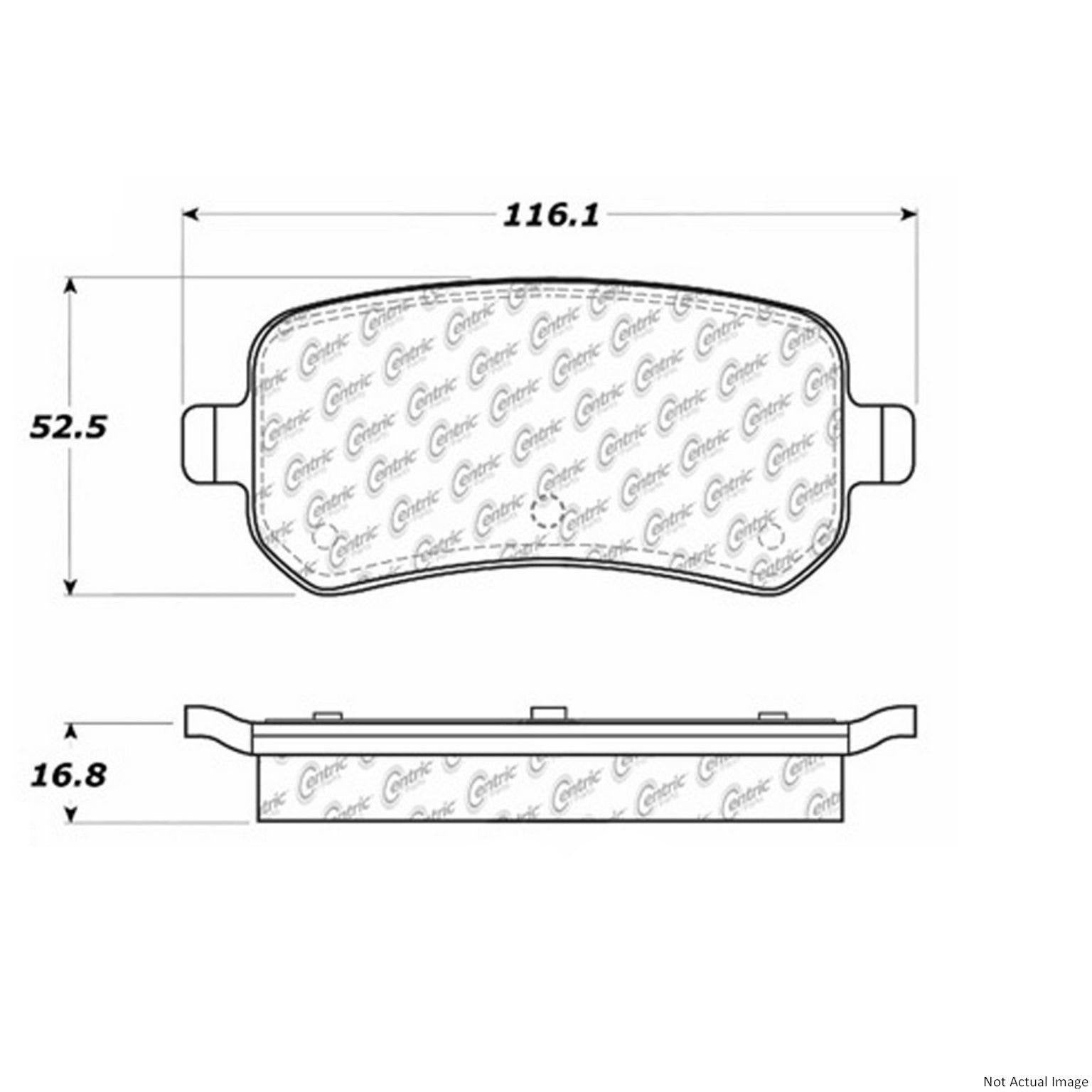 C-Tek Ceramic Brake Pads with Shims  top view frsport 103.10210