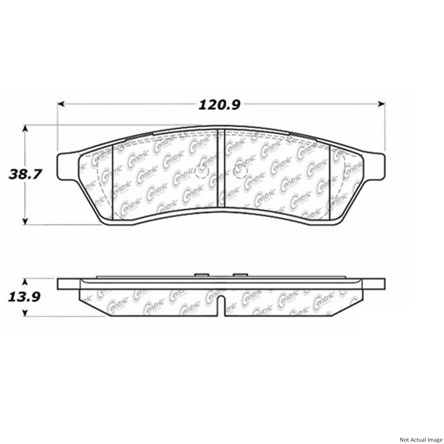 C-Tek Ceramic Brake Pads with Shims  top view frsport 103.10300