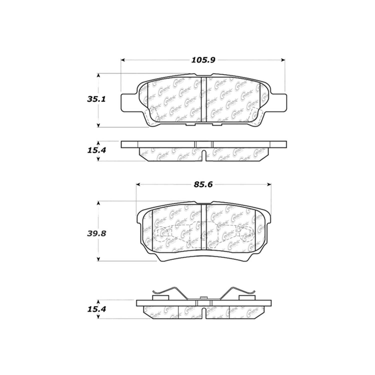 c-tek ceramic brake pads with shims  frsport 103.10370