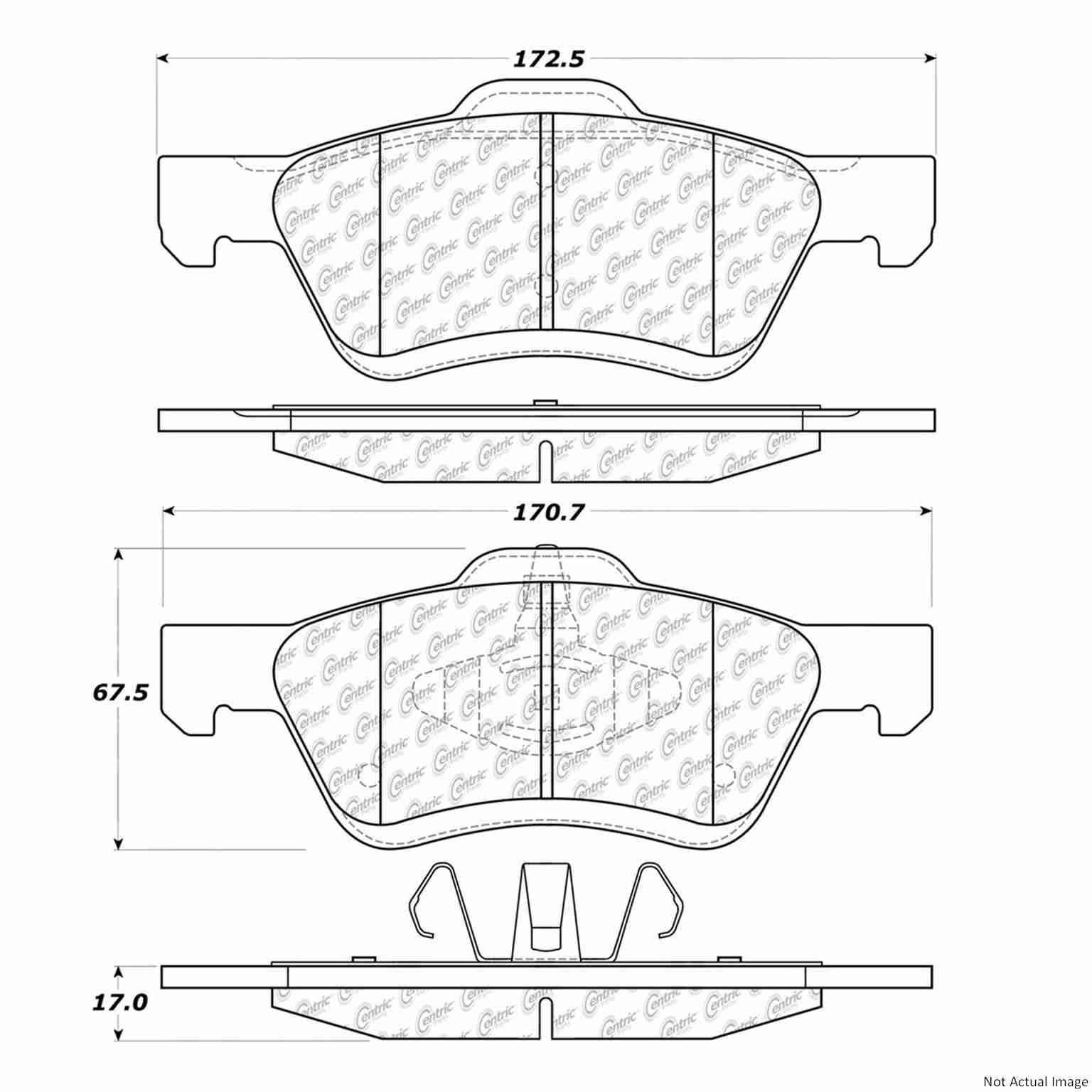 Stoptech Centric C-TEK 08-12 Ford Escape Ceramic Front Brake Pads w/Shims 103.10471