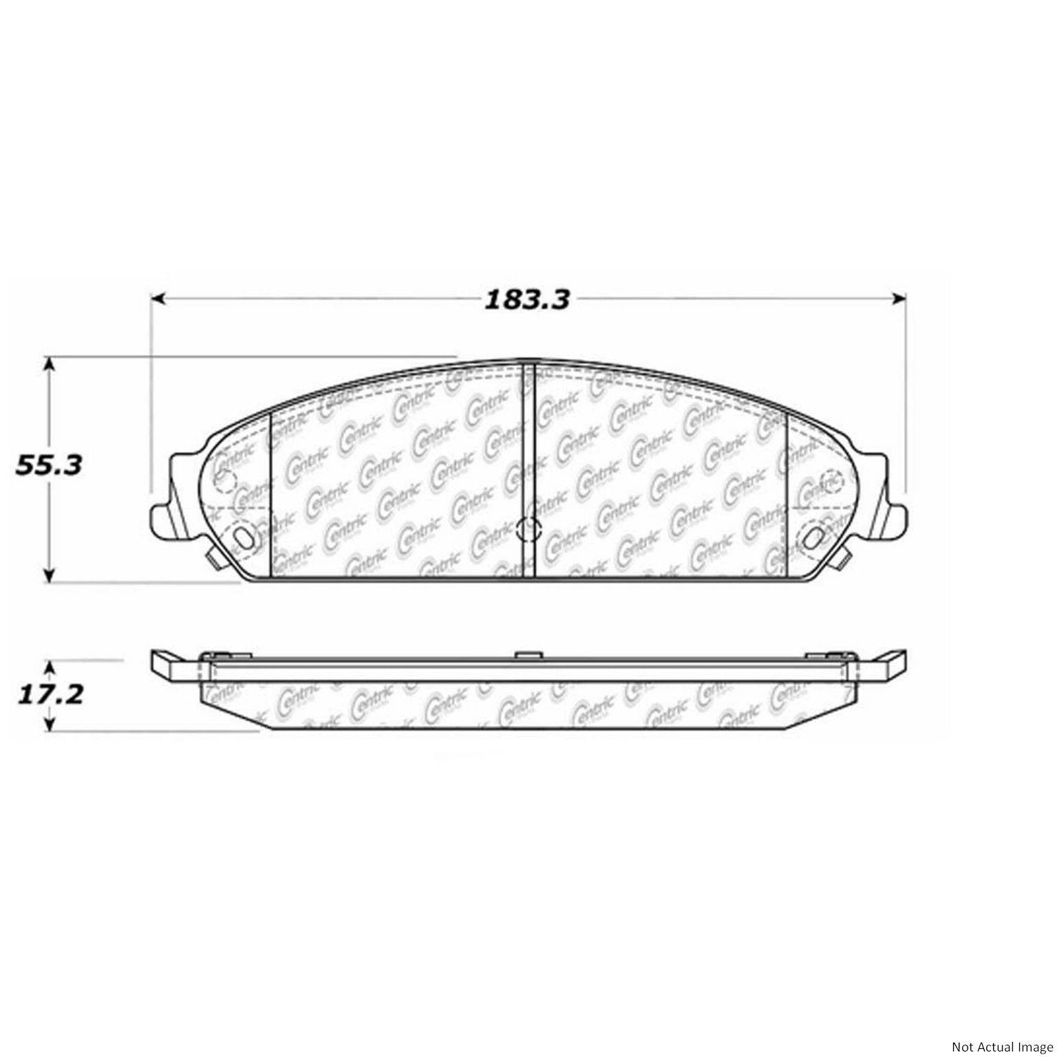 C-Tek Ceramic Brake Pads with Shims  top view frsport 103.10580