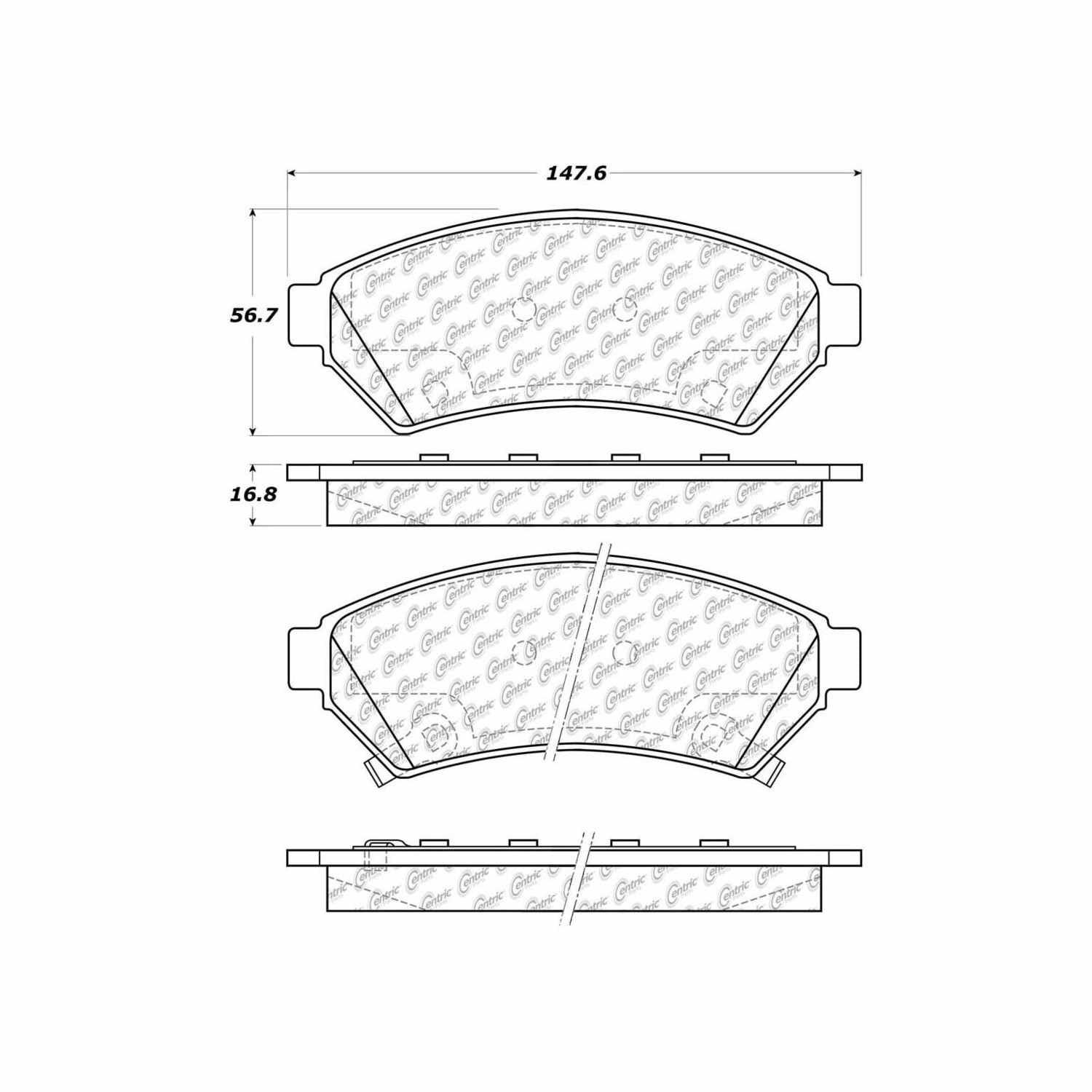 c-tek ceramic brake pads with shims  frsport 103.10750