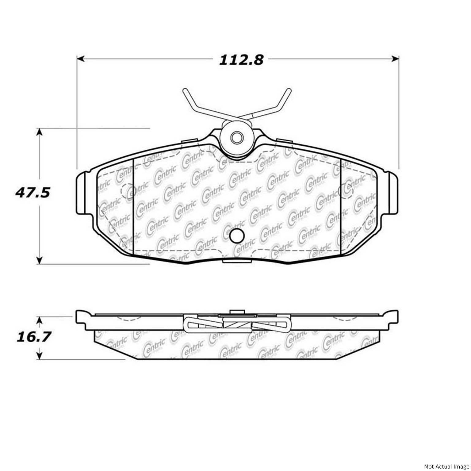 C-Tek Ceramic Brake Pads with Shims  top view frsport 103.10820