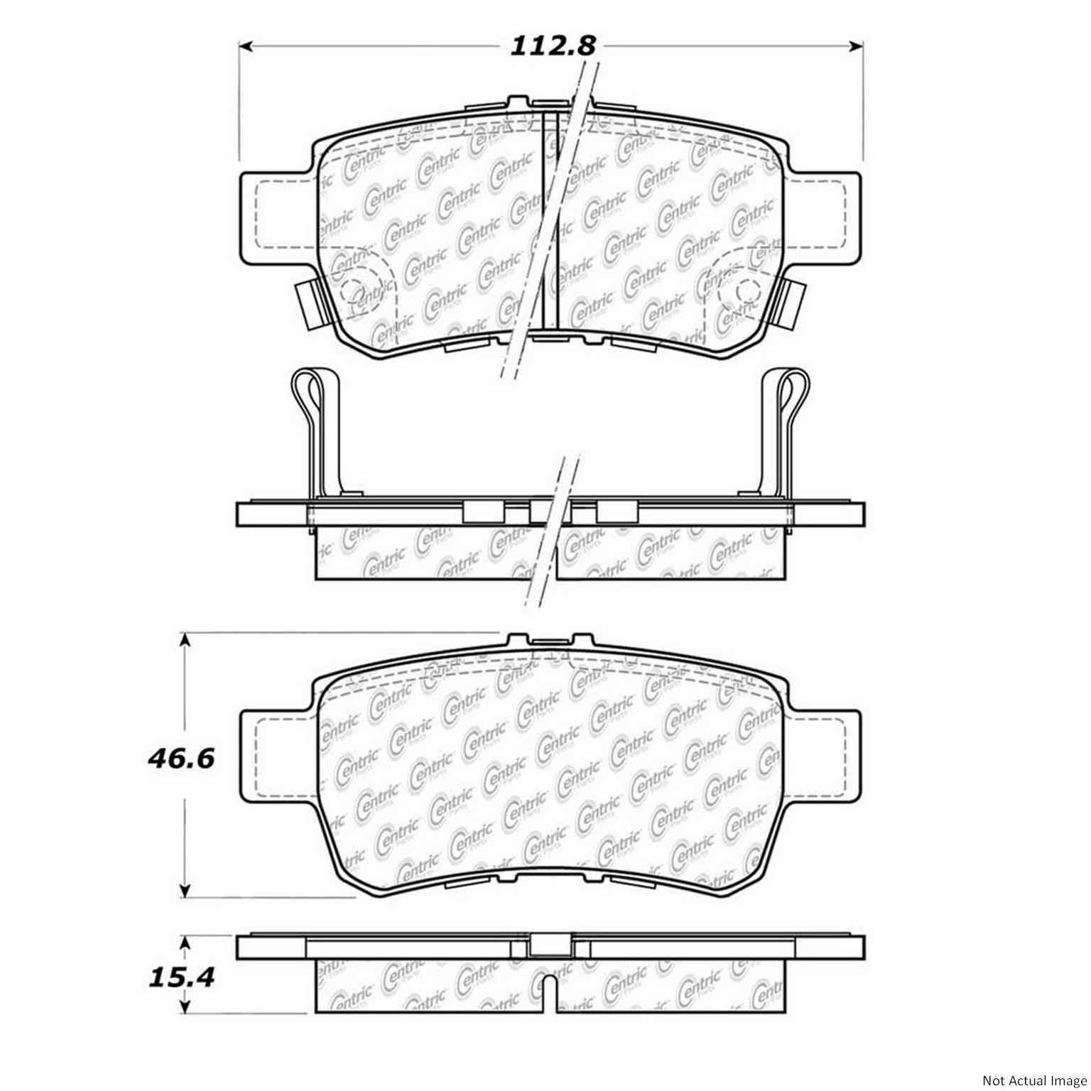 Stoptech Centric C-TEK 05-10 Honda Odyssey Ceramic Rear Brake Pads w/Shims 103.10880