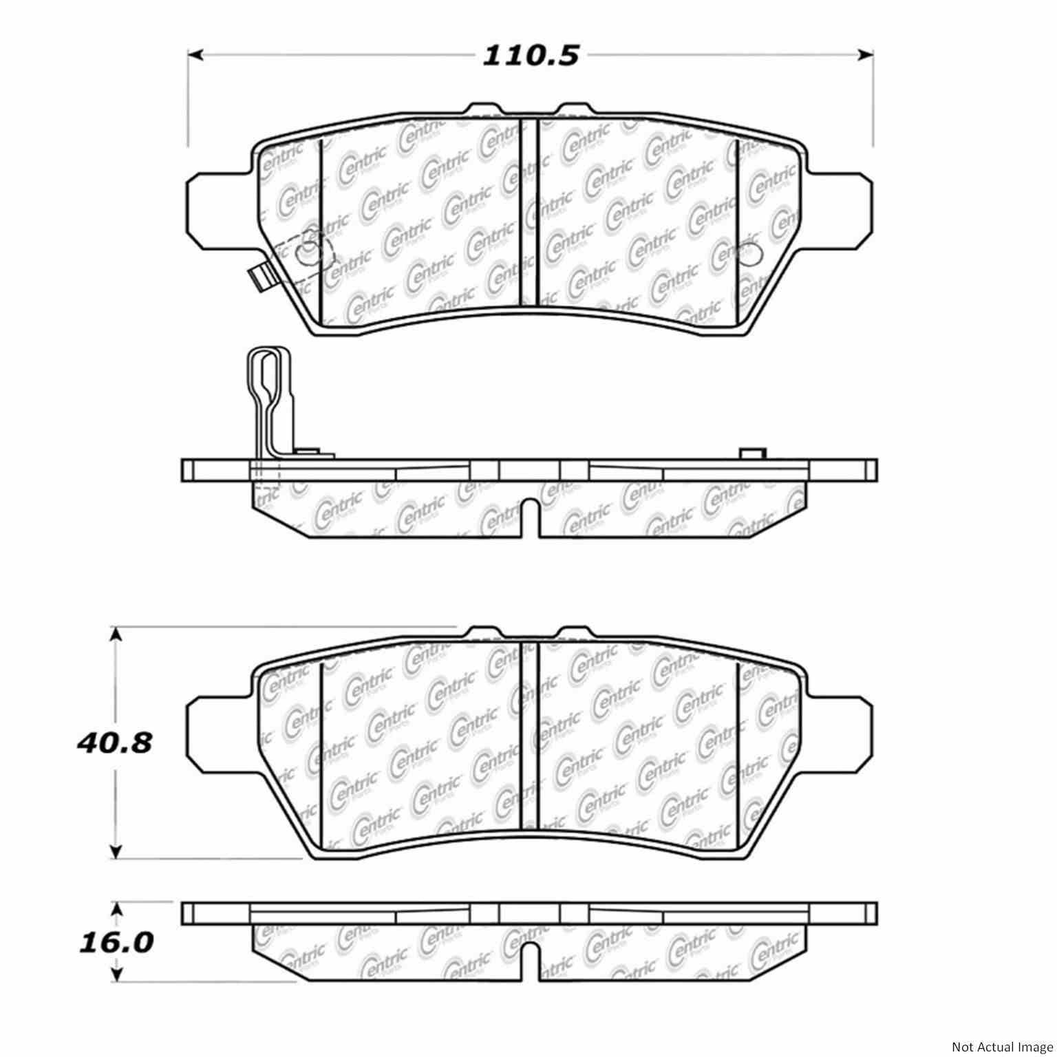 Stoptech Centric C-TEK 04-12 Nissan Pathfinder Ceramic Rear Brake Pads w/Shims 103.11010