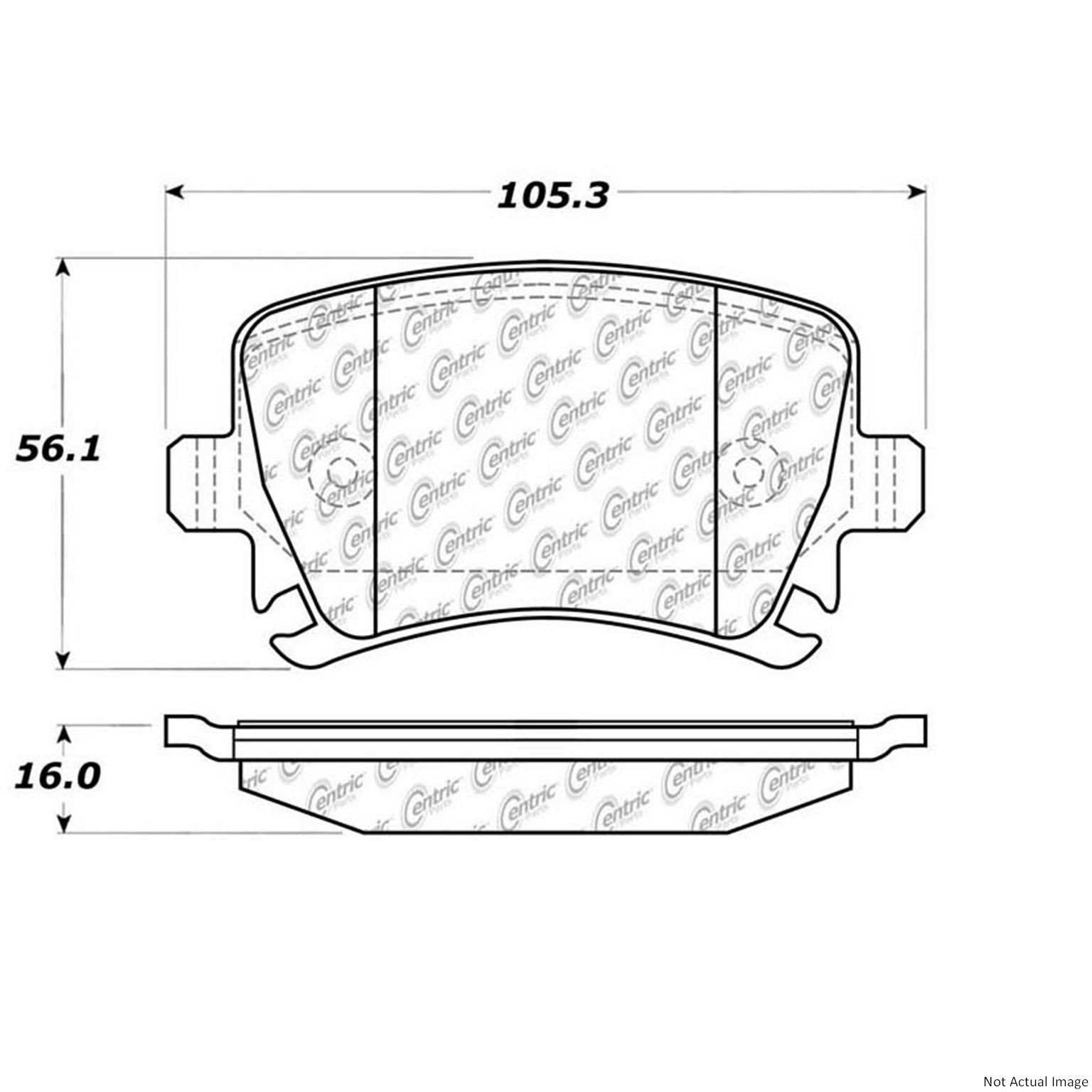 Stoptech Centric C-TEK 07-15 Audi TT / 05-11 A6 / 06-10 A3 Ceramic Rear Brake Pads w/Shims 103.11080