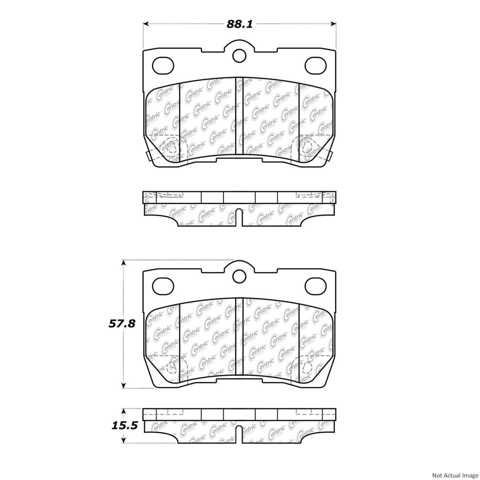 Stoptech Centric C-TEK 06-11 Lexus GS Ceramic Rear Brake Pads w/Shims 103.11130