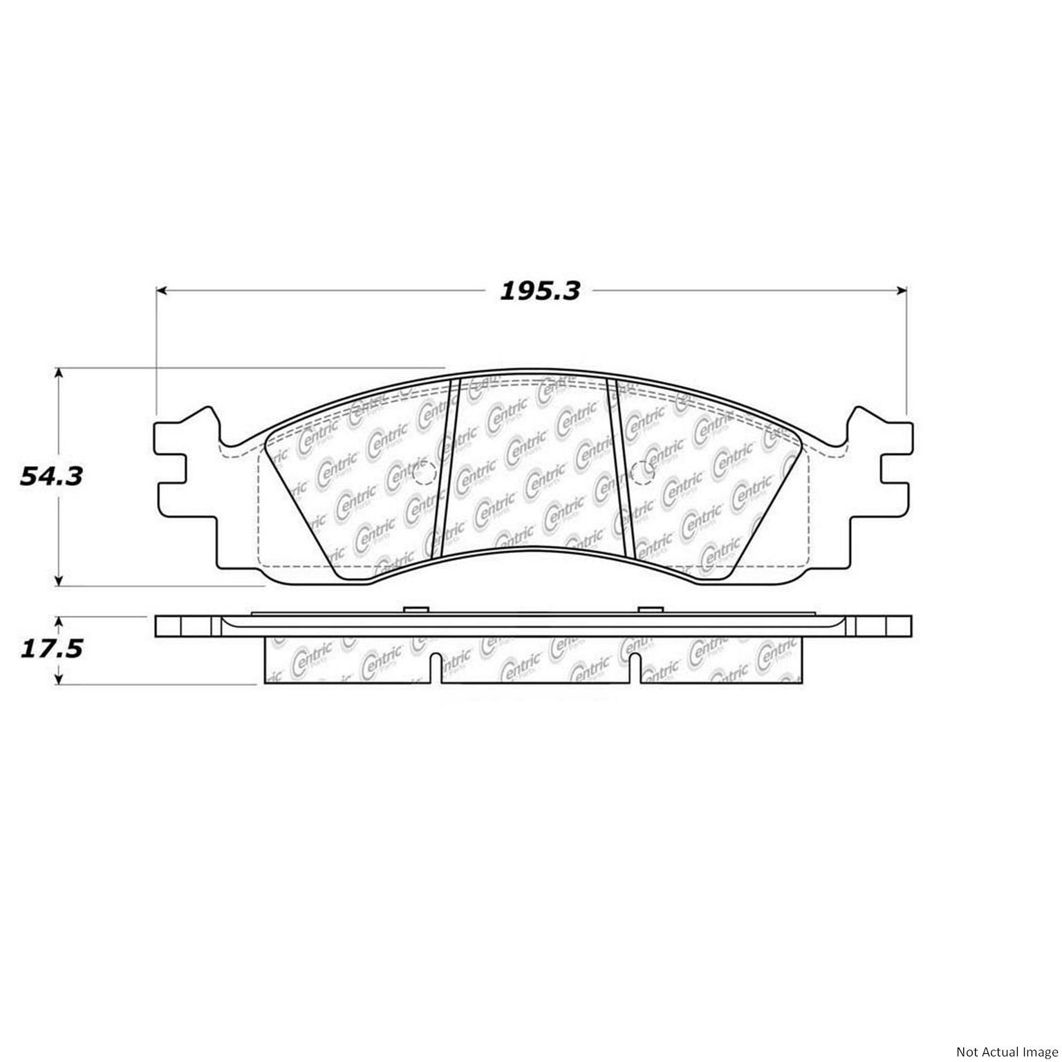 C-Tek Ceramic Brake Pads with Shims  top view frsport 103.11580