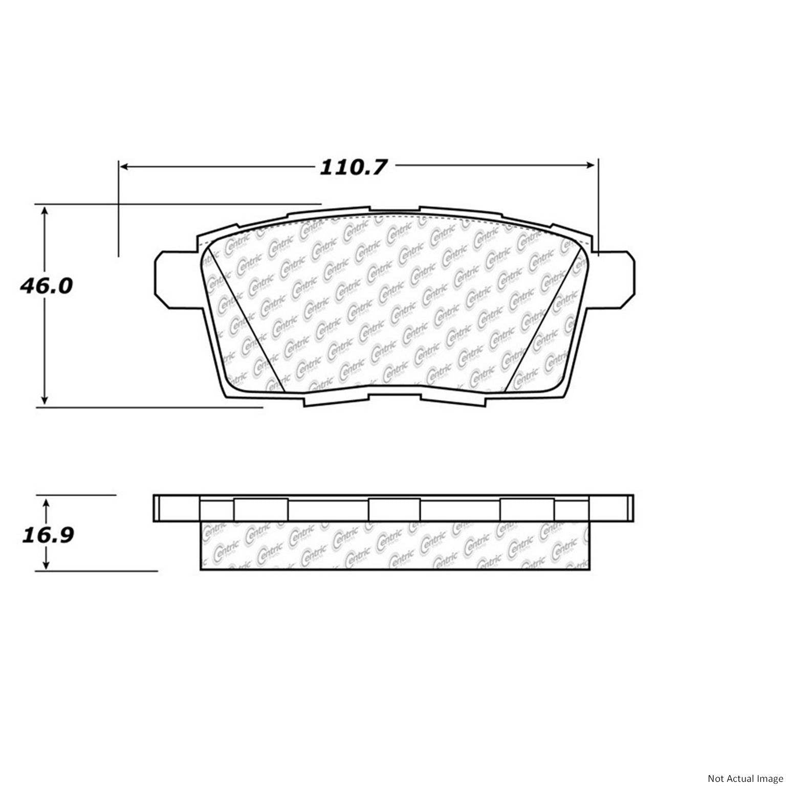 Stoptech Centric C-TEK 07-10 Ford Edge Ceramic Rear Brake Pads w/Shims 103.12590