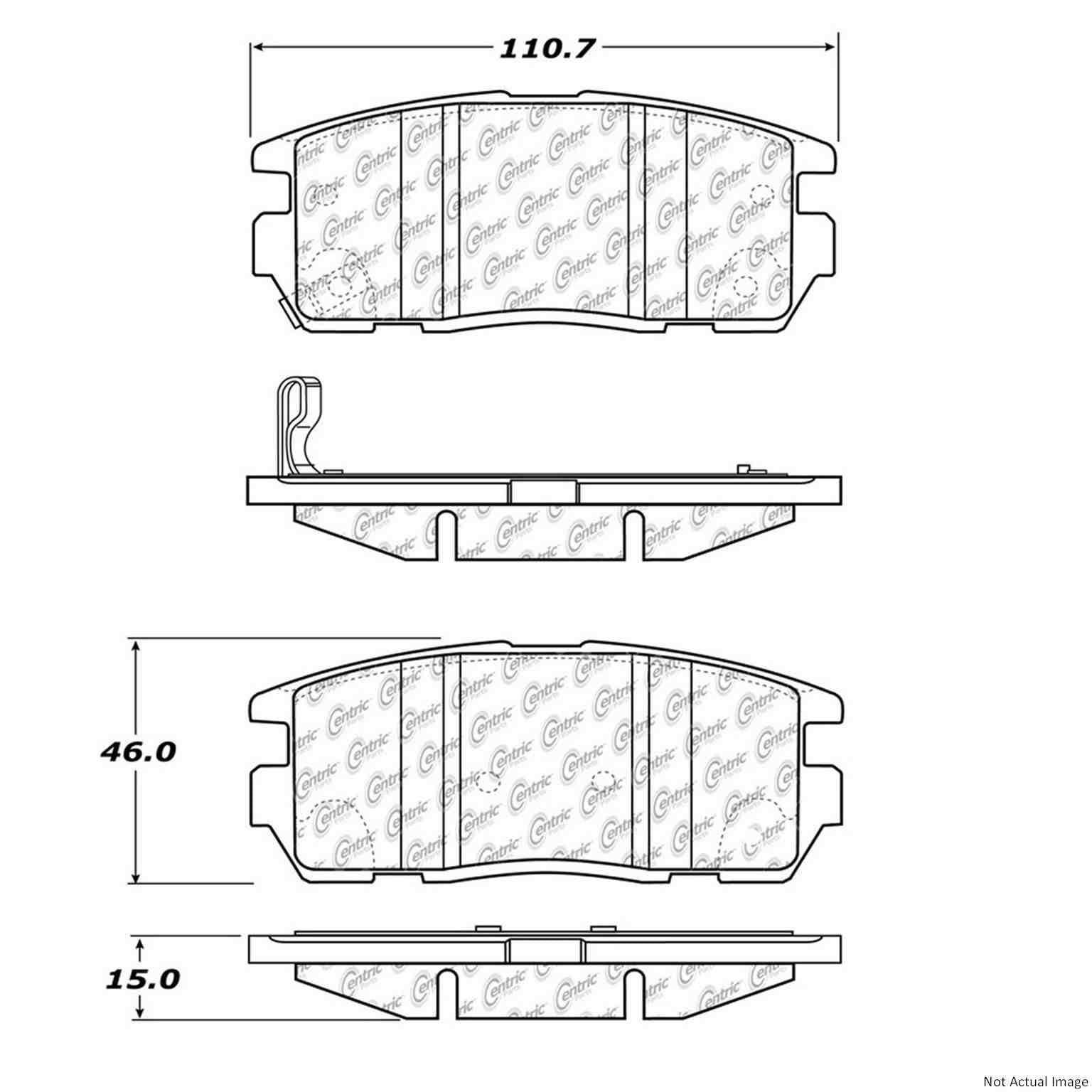 Stoptech Centric C-TEK 10-17 GMC Terrain Ceramic Rear Brake Pads w/Shims 103.12750