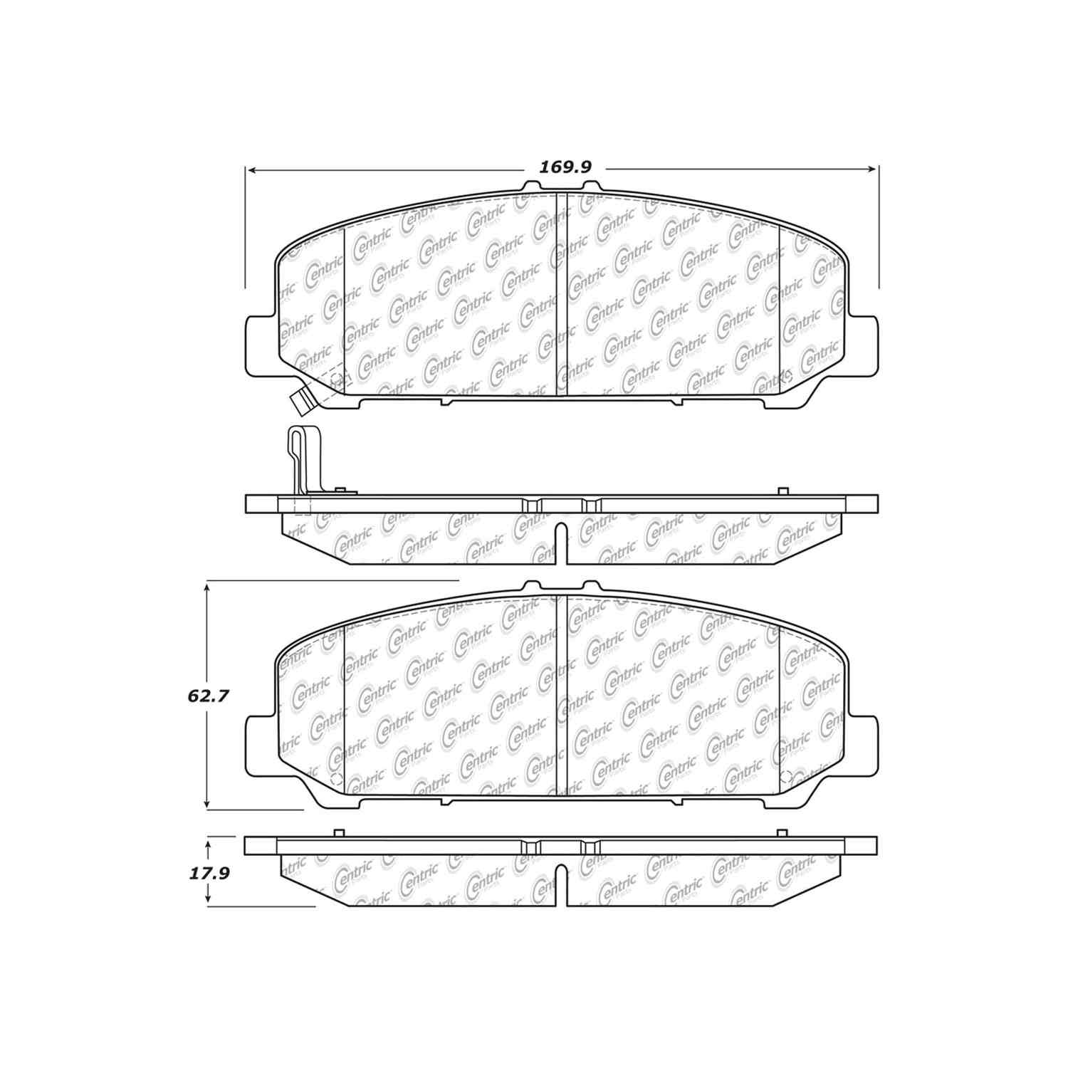 c-tek ceramic brake pads with shims  frsport 103.12860