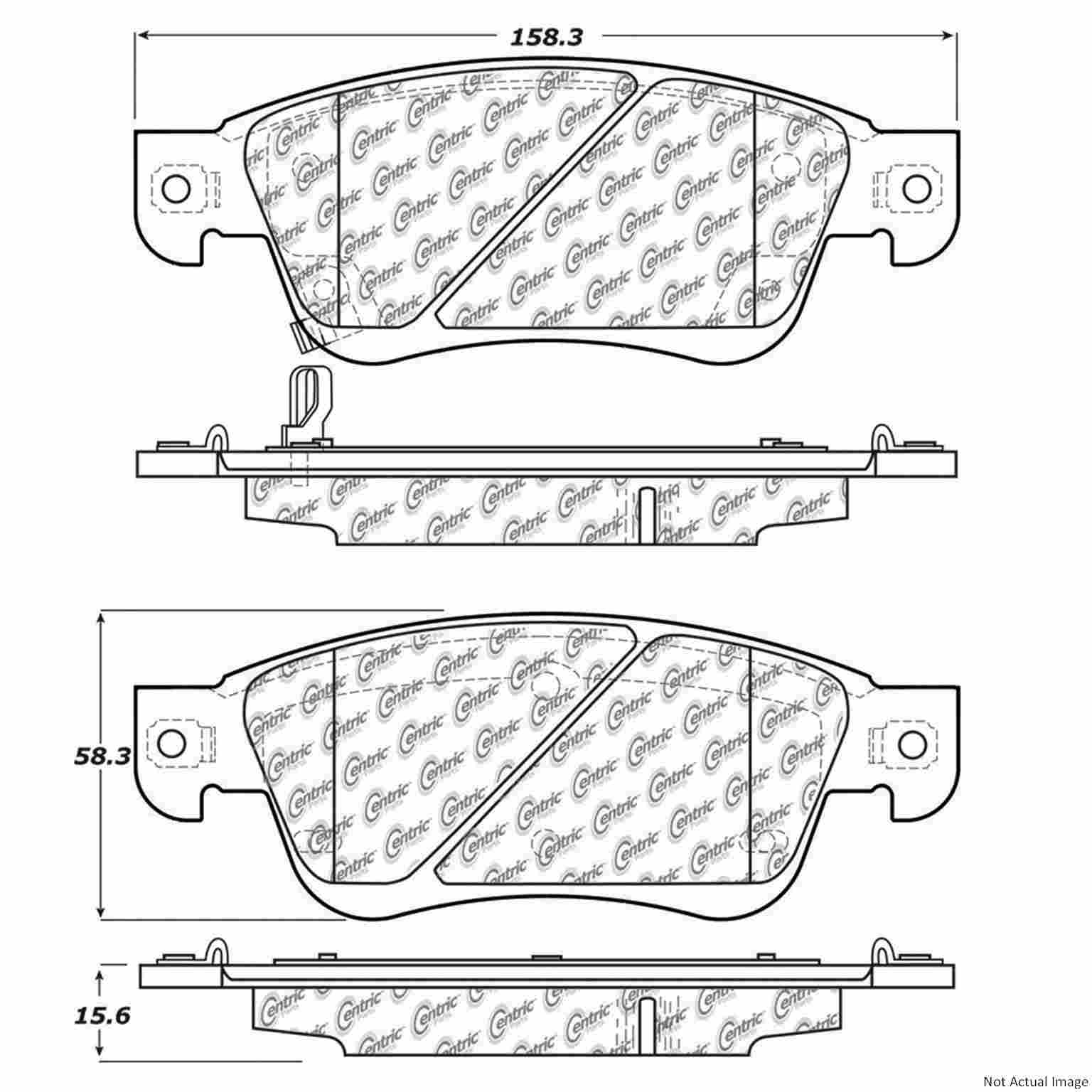 Stoptech Centric C-TEK Ceramic Brake Pads w/Shims - Front 103.12870