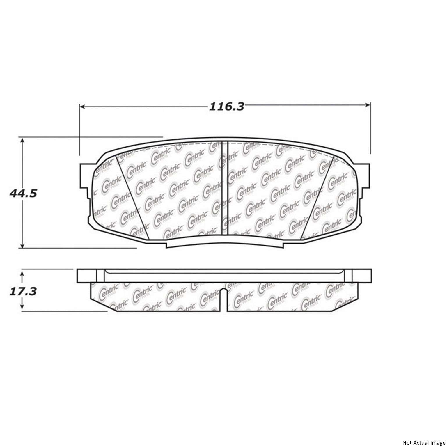 C-Tek Ceramic Brake Pads with Shims  top view frsport 103.13040