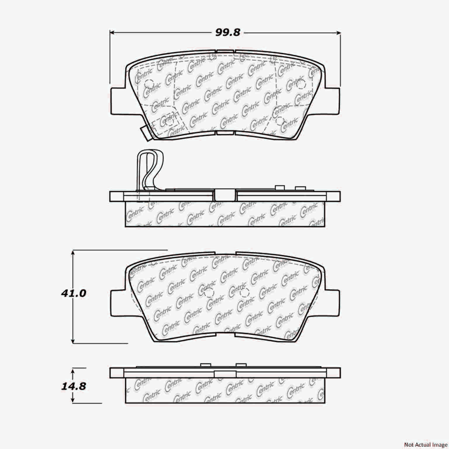 Stoptech Centric C-TEK 08-10 Hyundai Sonata Ceramic Rear Brake Pads w/Shims 103.13130