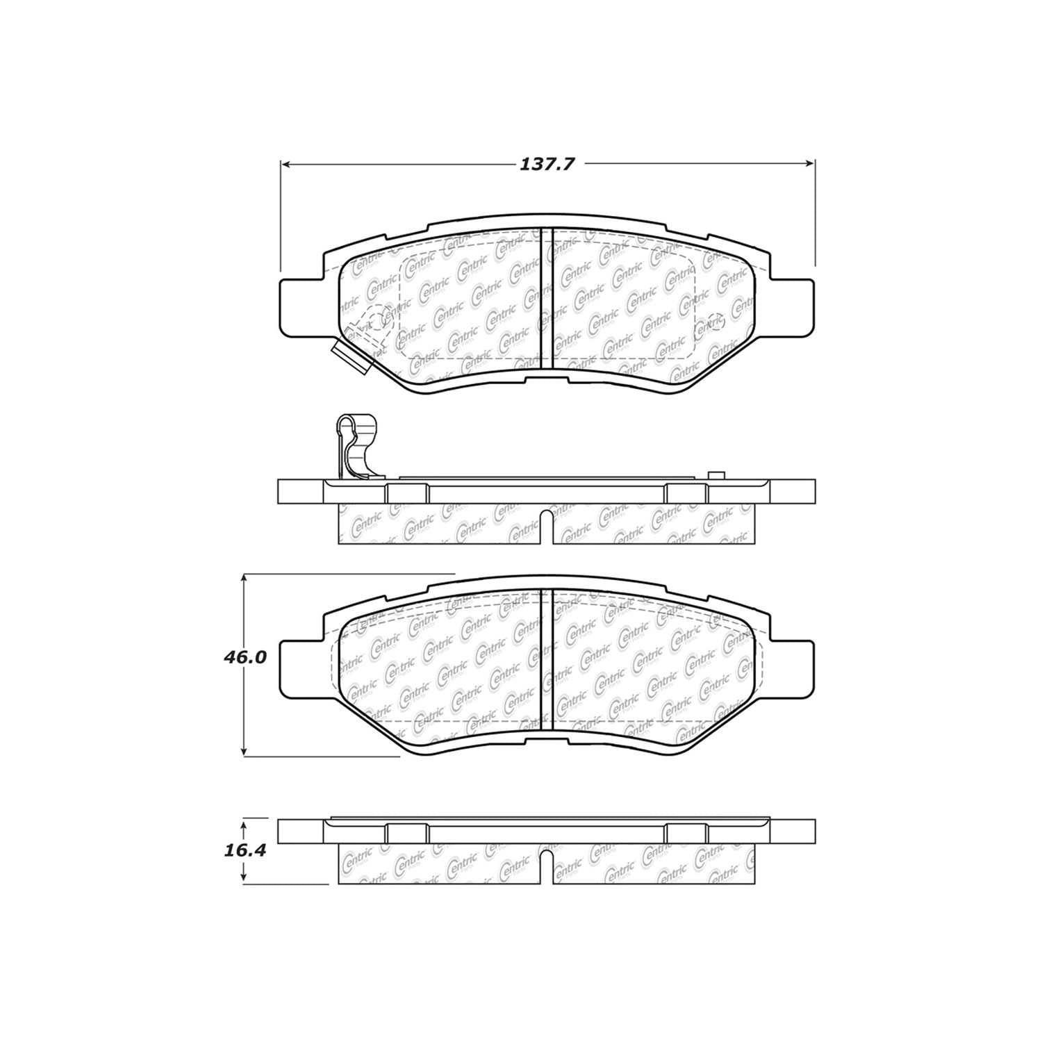 c-tek ceramic brake pads with shims  frsport 103.13370