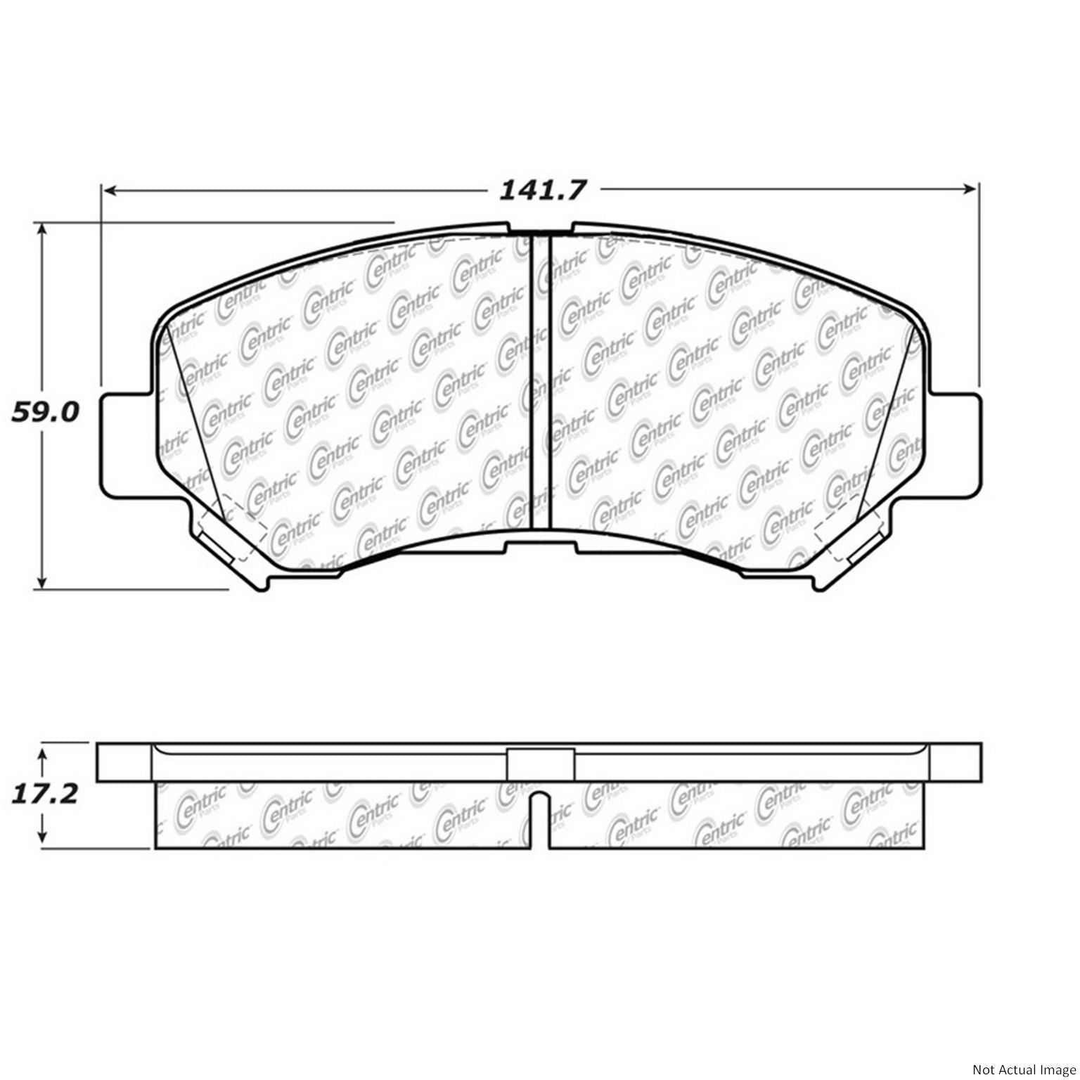 Stoptech Centric C-TEK 08-15 Nissan Rogue Ceramic Front Brake Pads w/Shims 103.13380