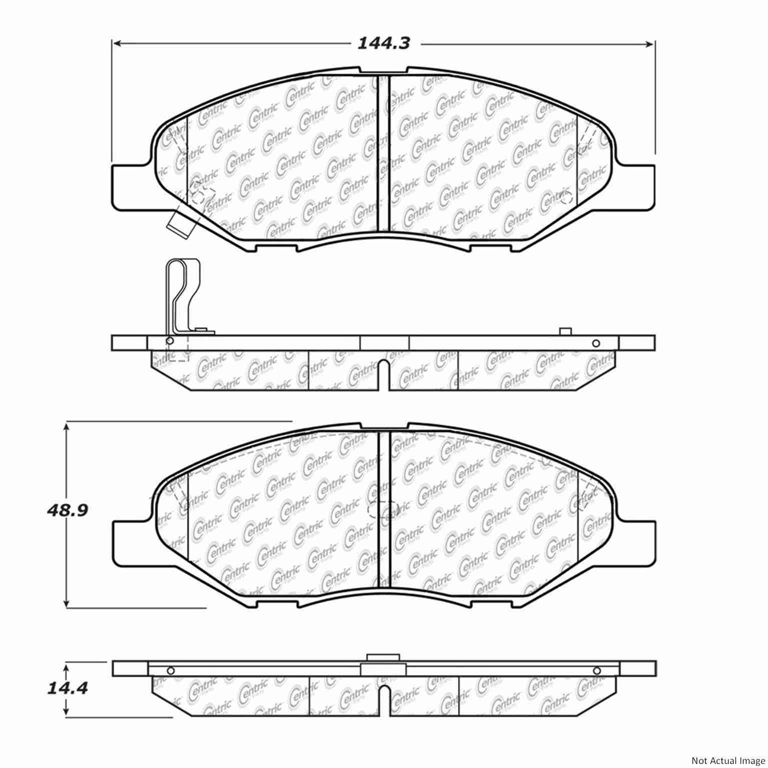 Stoptech Centric 07-17 Nissan Tiida / 09-11 Nissan Versa C-TEK Ceramic Brake Pads w/ Shims - Front 103.13450