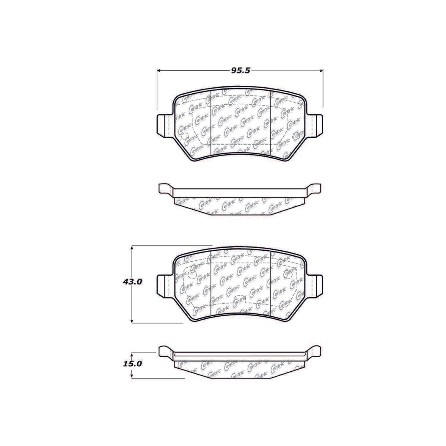 c-tek ceramic brake pads with shims  frsport 103.13620