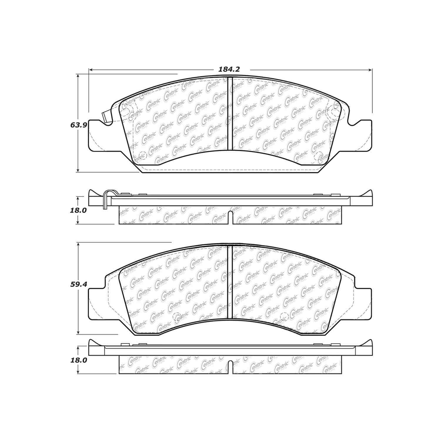 c-tek ceramic brake pads with shims  frsport 103.13630