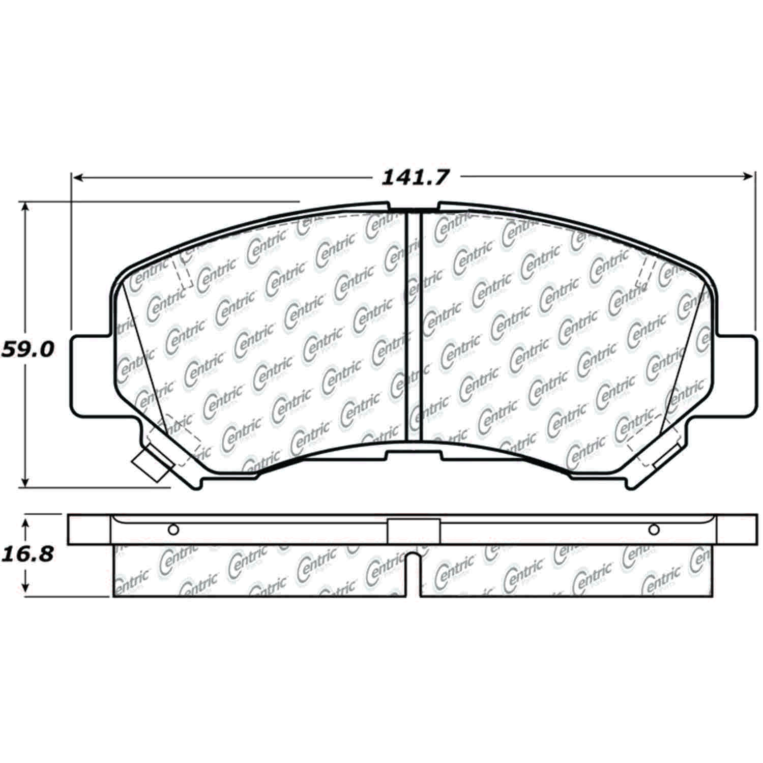 c-tek ceramic brake pads with shims  frsport 103.13740