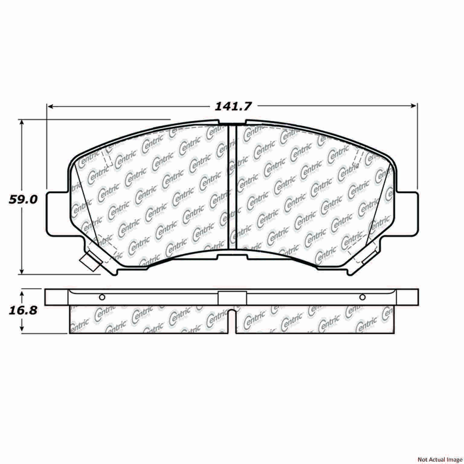 Stoptech Centric C-TEK 09-12 Nissan Sentra Ceramic Front Brake Pads w/Shims 103.13740