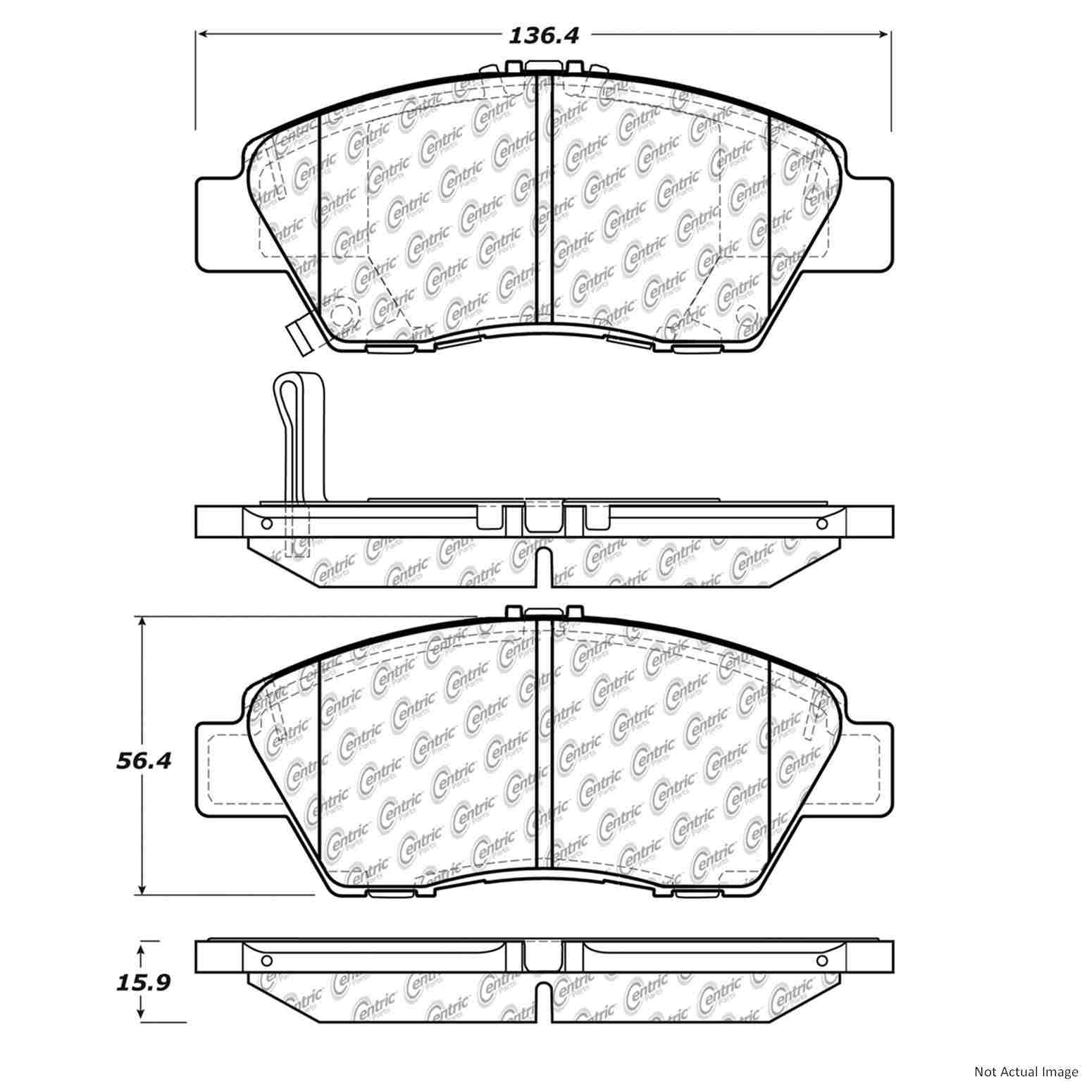 Stoptech Centric C-TEK Ceramic Brake Pads w/Shims - Front 103.13940