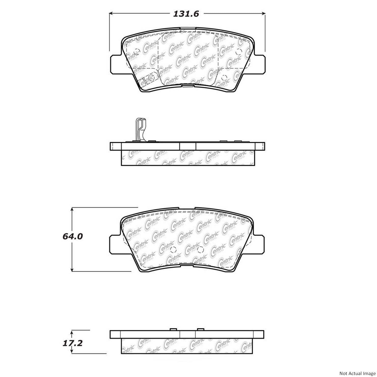 C-Tek Ceramic Brake Pads with Shims  top view frsport 103.14450