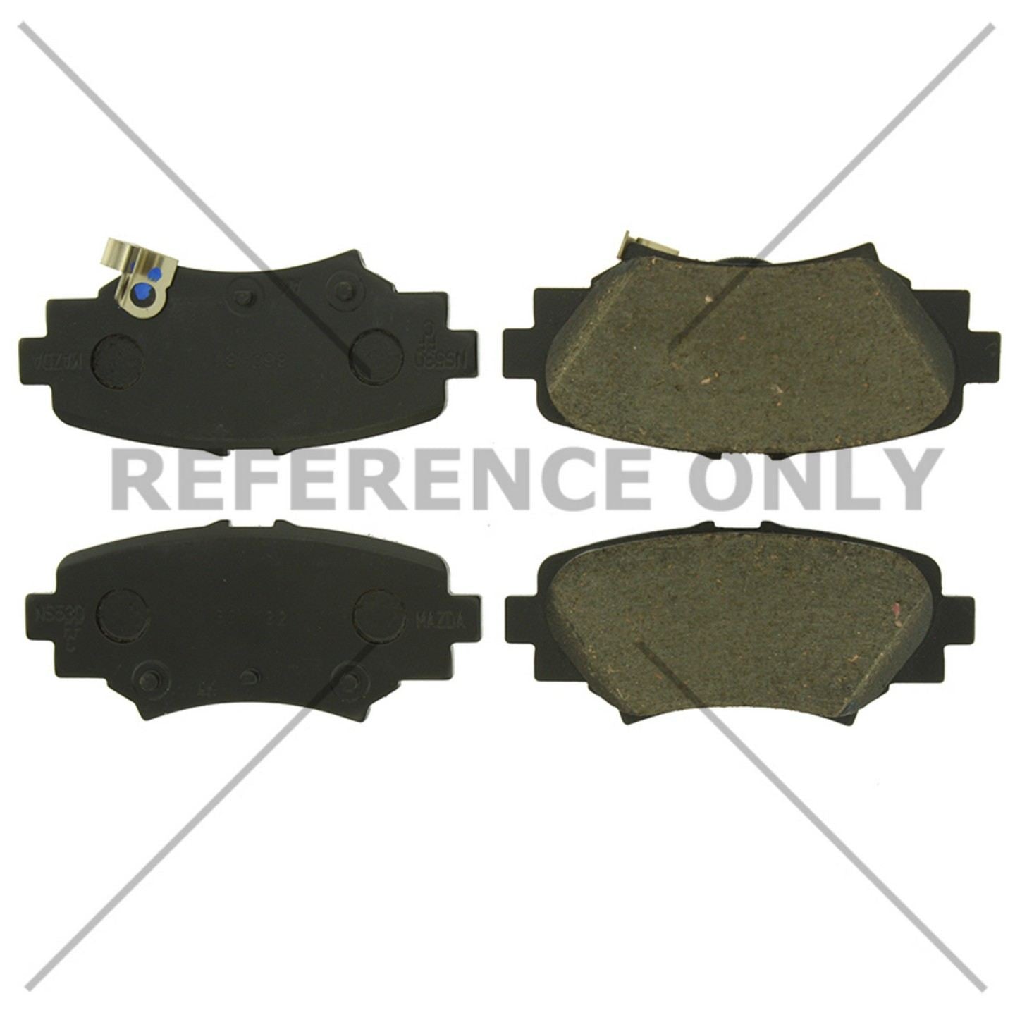 C-Tek Ceramic Brake Pads with Shims  top view frsport 103.17290