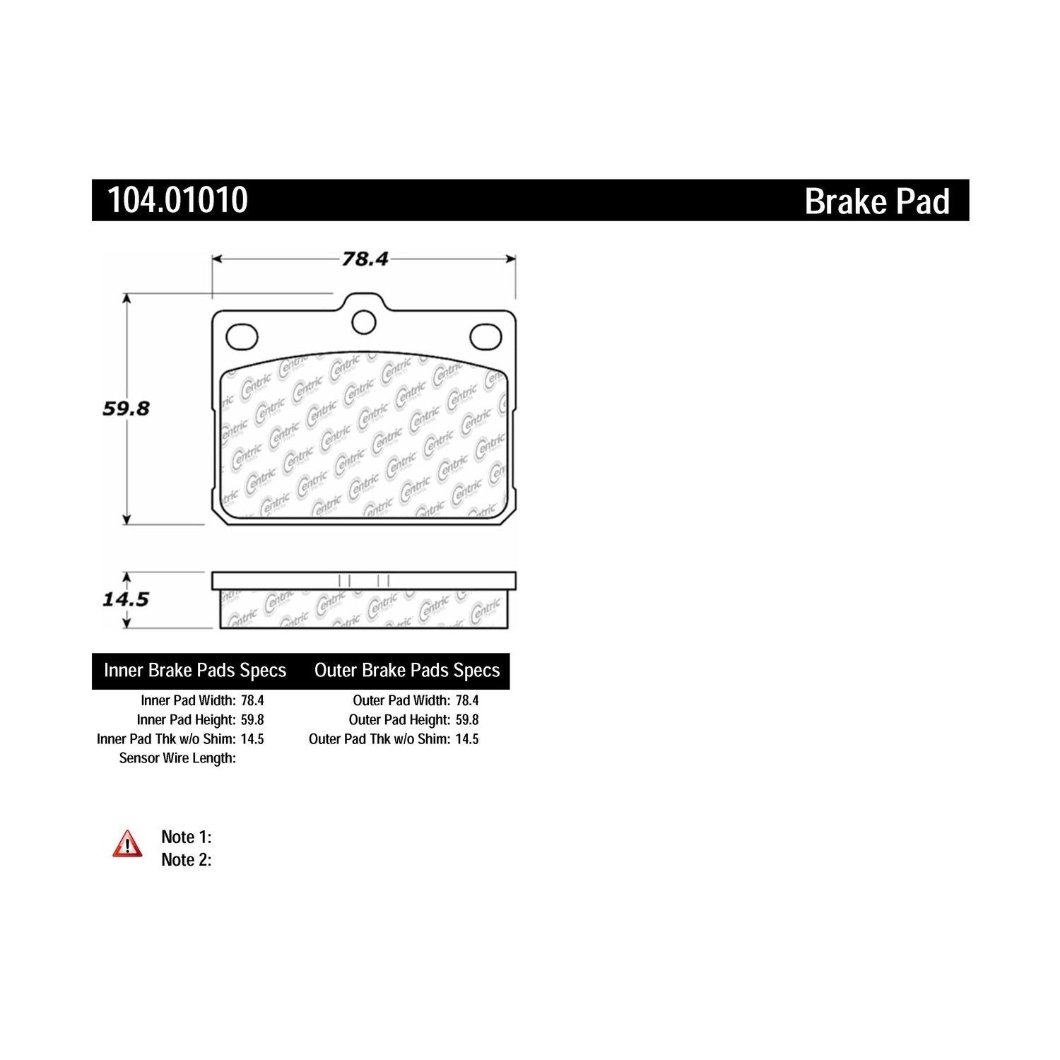 posi quiet semi-metallic brake pads  frsport 104.01010