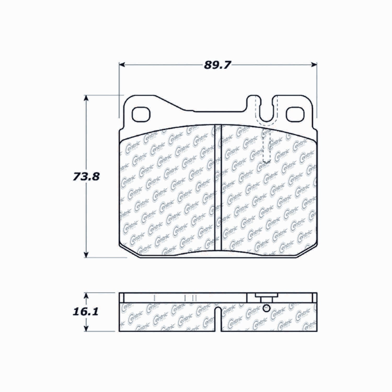 posi quiet semi-metallic brake pads  frsport 104.01451