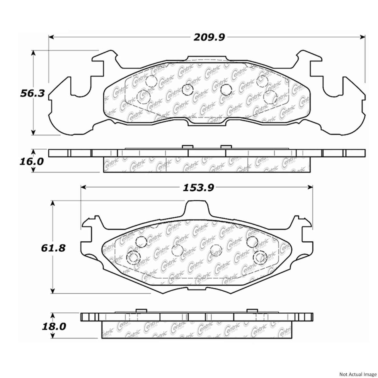 Stoptech Centric Posi-Quiet Semi-Metallic Brake Pads w/Hardware - Front 104.02190