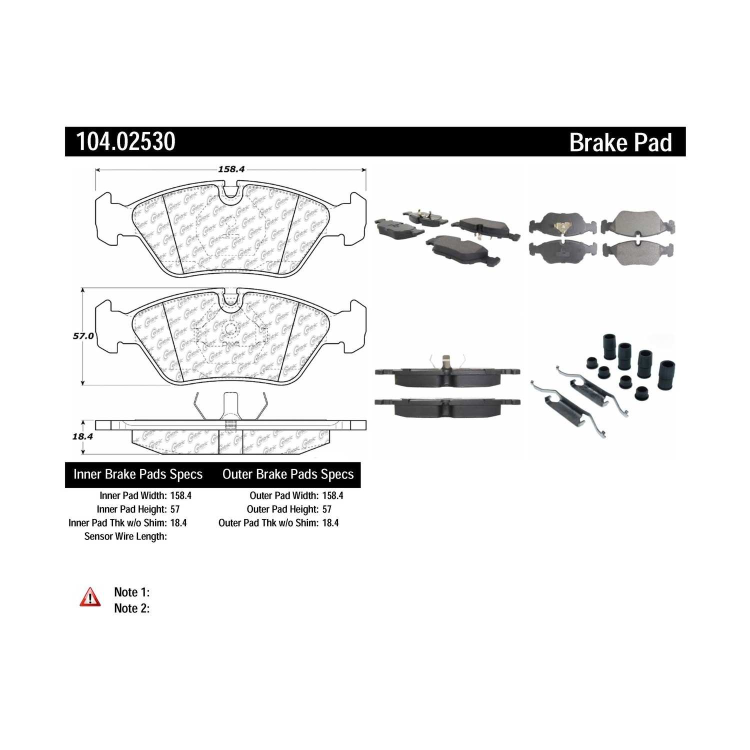 posi quiet semi-metallic brake pads with hardware  frsport 104.02530