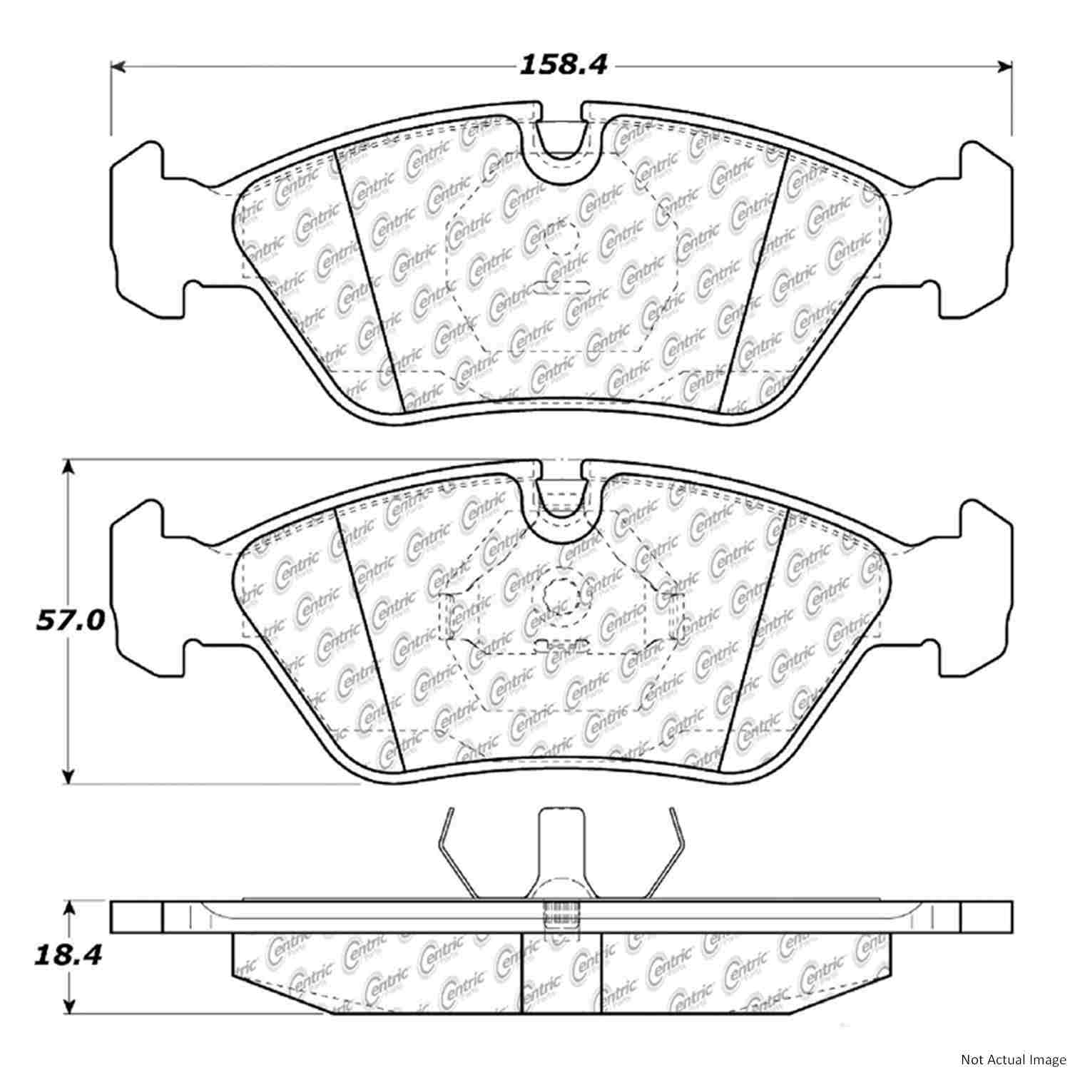 Stoptech Centric Posi-Quiet Semi-Metallic Brake Pads w/Hardware - Front 104.02530