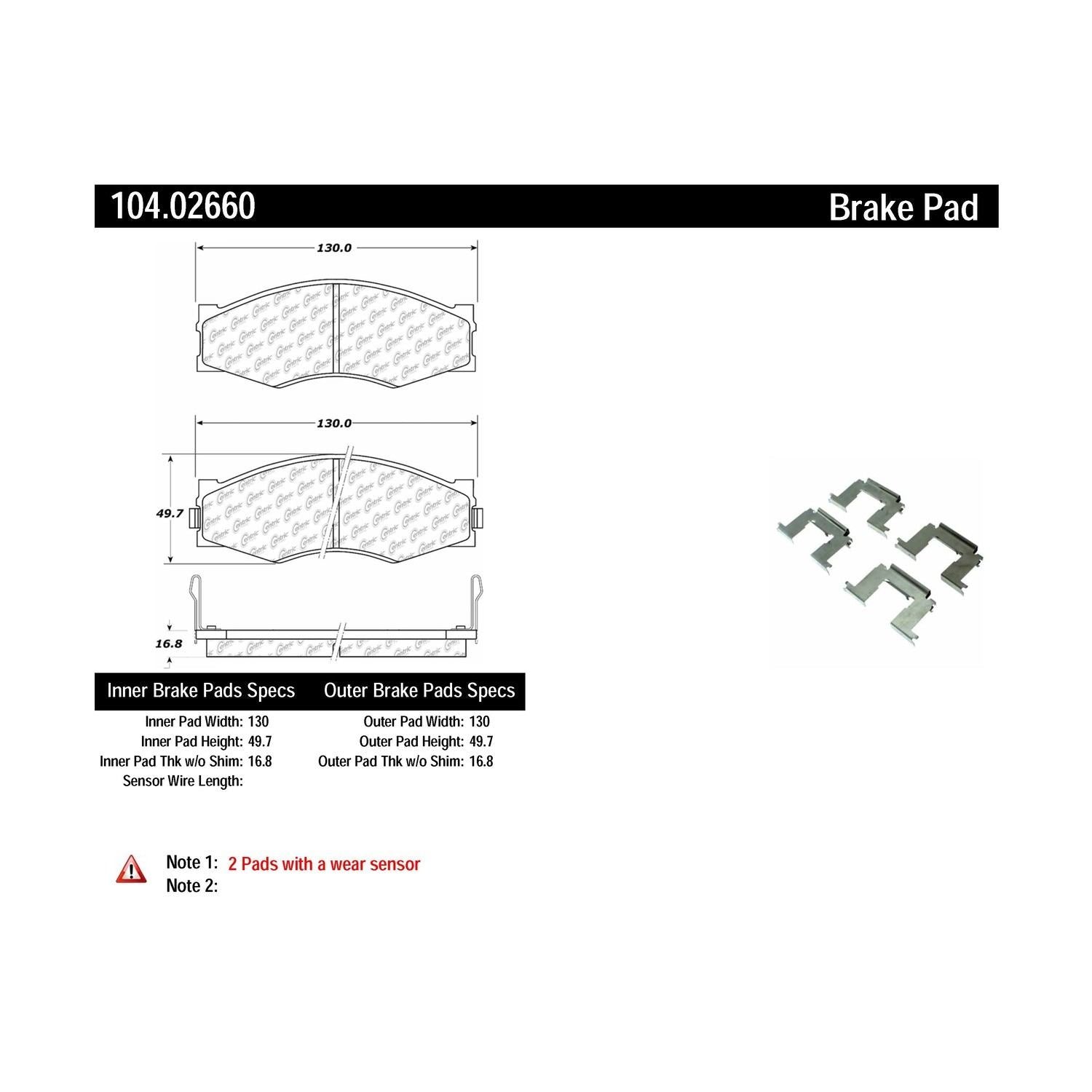 posi quiet semi-metallic brake pads with hardware  frsport 104.02660