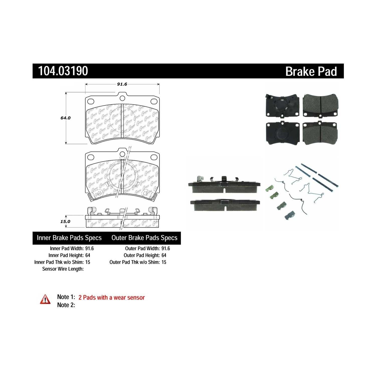 posi quiet semi-metallic brake pads with hardware  frsport 104.03190