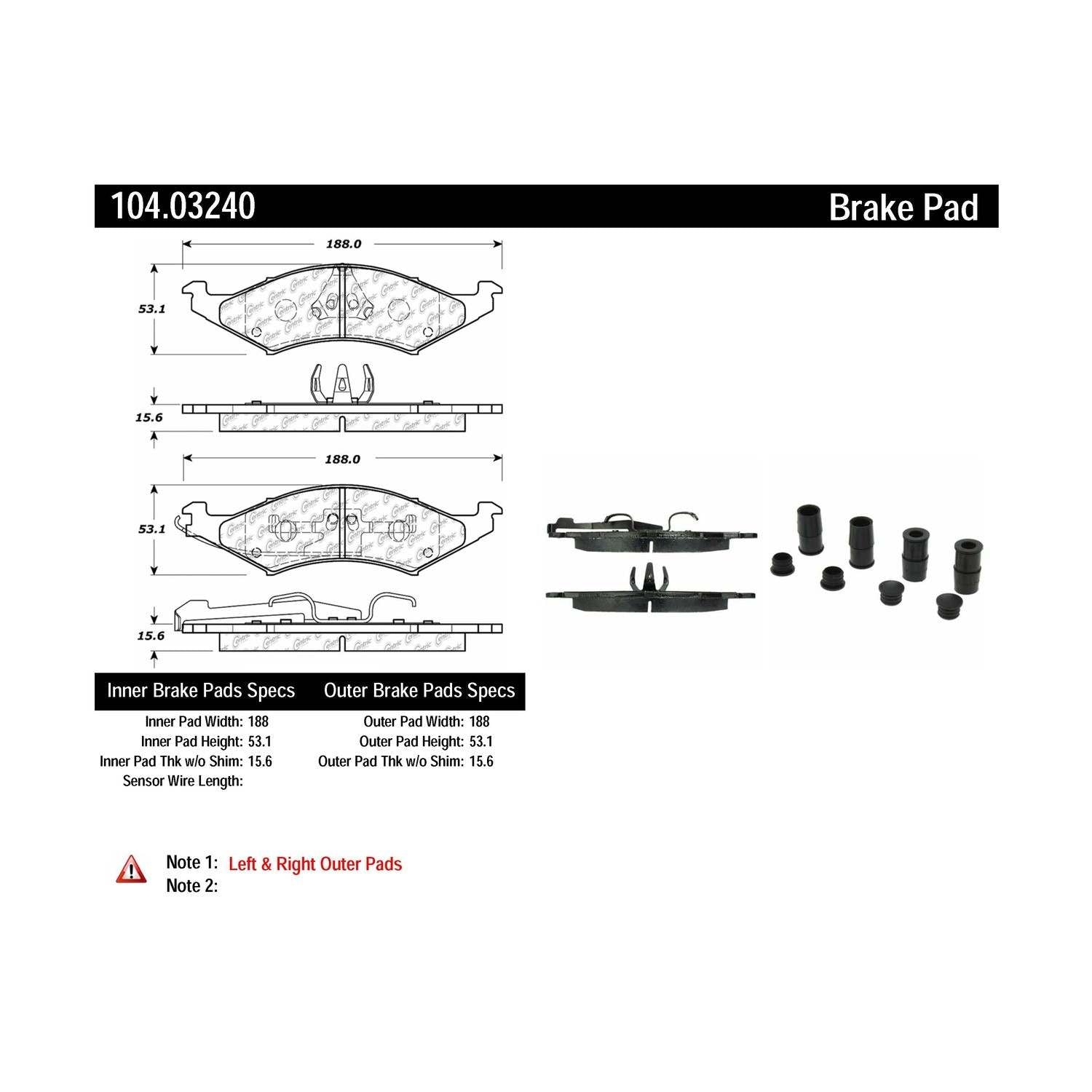 posi quiet semi-metallic brake pads with hardware  frsport 104.03240