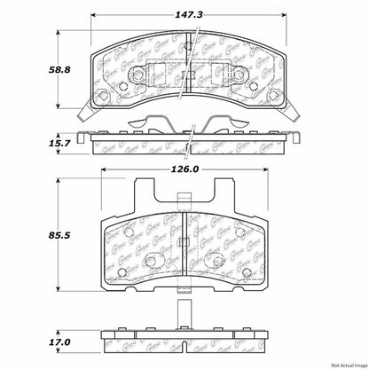 Stoptech Centric Posi-Quiet Semi-Metallic Brake Pads w/Hardware - Front 104.03700