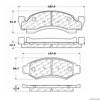 Stoptech Centric Posi-Quiet Semi-Metallic Brake Pads w/Hardware - Front 104.03750