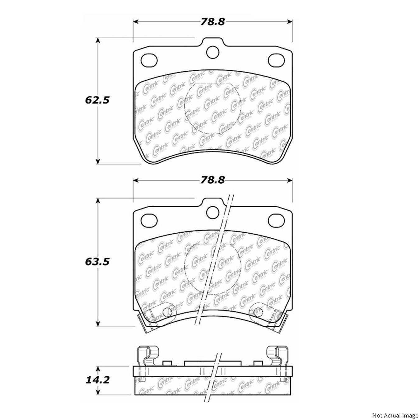 Stoptech Centric 90-98 Saab 9000 Posi-Quiet Semi-Metallic Brake Pads w/Hardware - Front 104.04020