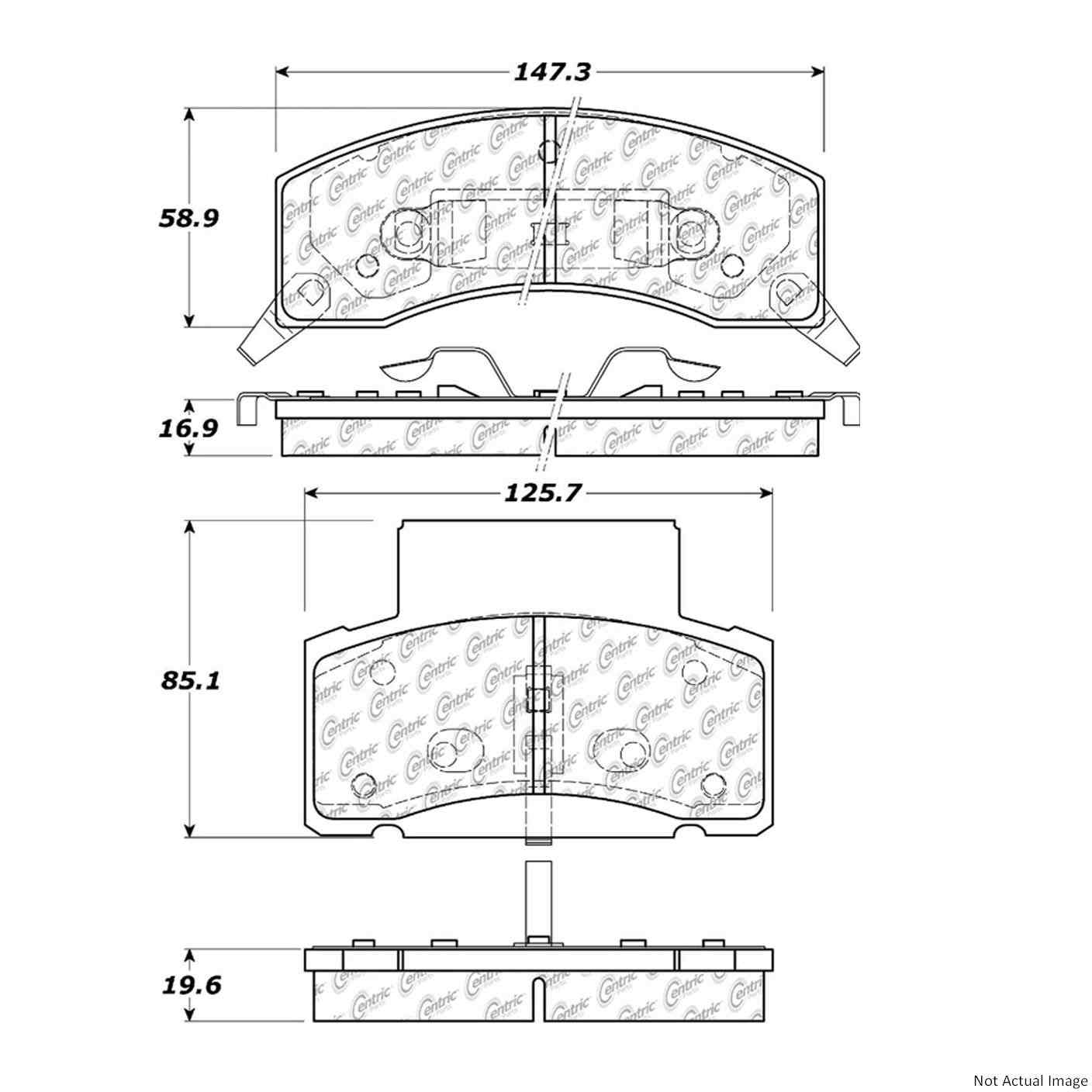 Stoptech Centric Posi-Quiet Semi-Metallic Brake Pads w/Hardware - Front 104.04590