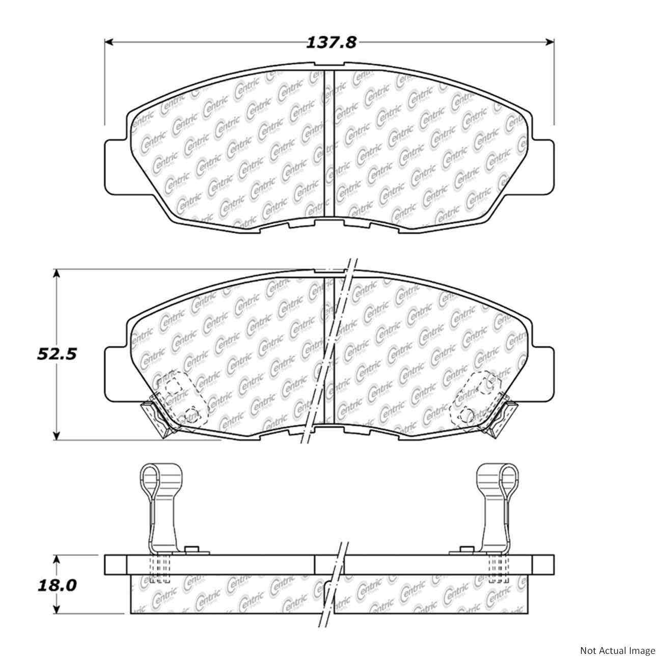 Posi Quiet Disc Brake Pad Set  top view frsport 104.04650