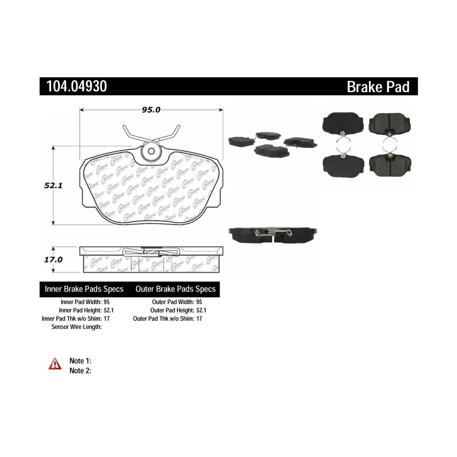 posi quiet semi-metallic brake pads  frsport 104.04930