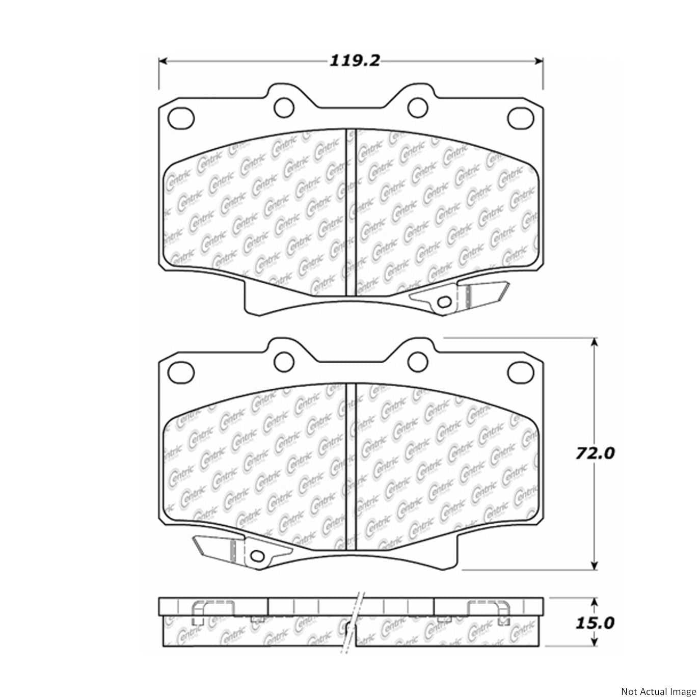 Stoptech Centric Posi-Quiet Semi-Metallic Brake Pads w/Hardware - Front 104.05020